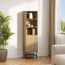 Load image into Gallery viewer, Freestanding Wooden Tall Cabinet with Bottom Shelf Living and Home