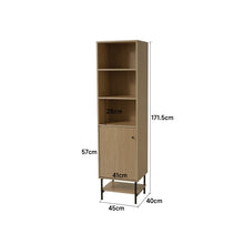 Load image into Gallery viewer, Freestanding Wooden Tall Cabinet with Bottom Shelf Living and Home