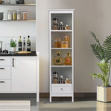 Load image into Gallery viewer, Classic White Wooden Tall Cabinet Living and Home