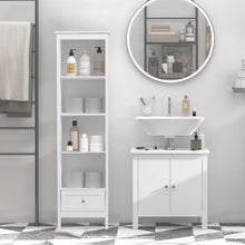 Load image into Gallery viewer, Classic White Wooden Tall Cabinet Living and Home