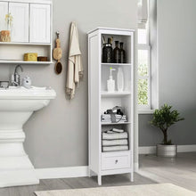 Load image into Gallery viewer, Classic White Wooden Tall Cabinet Living and Home