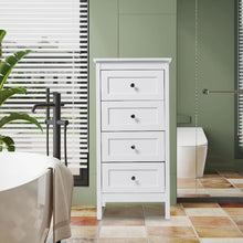 Load image into Gallery viewer, Classic White Wooden 4-Drawer Storage Cabinet Living and Home
