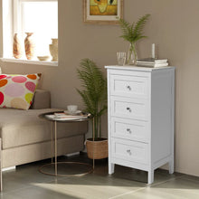Load image into Gallery viewer, Classic White Wooden 4-Drawer Storage Cabinet Living and Home