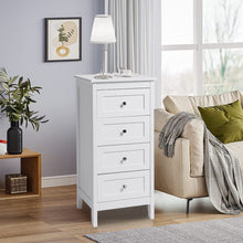 Load image into Gallery viewer, Classic White Wooden 4-Drawer Storage Cabinet Living and Home