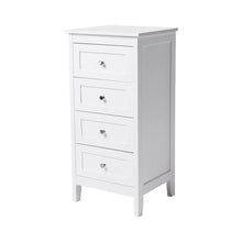 Load image into Gallery viewer, Classic White Wooden 4-Drawer Storage Cabinet Living and Home