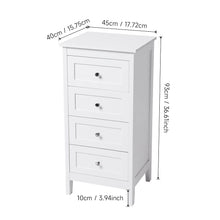 Load image into Gallery viewer, Classic White Wooden 4-Drawer Storage Cabinet Living and Home