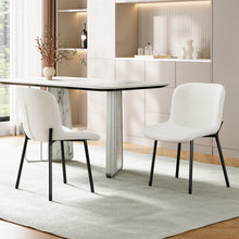 Load image into Gallery viewer, 2Pcs Teddy Fleece Upholstered Dining Chair