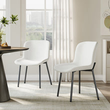 Load image into Gallery viewer, 2Pcs Teddy Fleece Upholstered Dining Chair