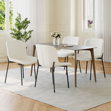 Load image into Gallery viewer, 2Pcs Teddy Fleece Upholstered Dining Chair