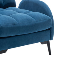 Load image into Gallery viewer, Leisure Recliner Armchair and Ottoman Set with Footstool Metal Legs