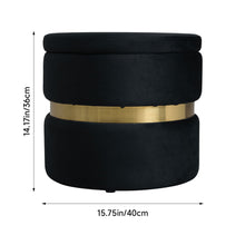 Load image into Gallery viewer, Upholstered Storage Ottoman Foot Rest