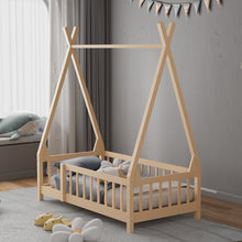 Load image into Gallery viewer, Pine Wood House Bed Frame