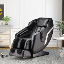 Load image into Gallery viewer, 135.9cm D Real Relax Black Faux Leather Massage Chair with 6 Pre-Set Auto Modes Message Chairs Living and Home