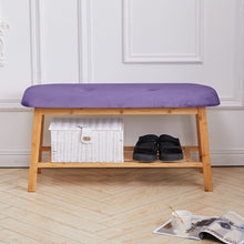 Load image into Gallery viewer, Shoe Bench Bamboo 2 Tier with Shoe Storage Rack Bench Living and Home