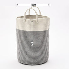 Load image into Gallery viewer, Cotton Woven Clothes Hamper Laundry Basket with Hooks Laundry Baskets Living and Home
