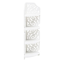 Load image into Gallery viewer, Livingandhome 4-Tier White Corner Plant Display Stand