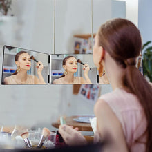 Load image into Gallery viewer, Foldable Tri-Fold Mirror with Extendable Adjustable Hanging Design for Makeup Living and Home