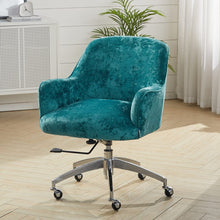 Load image into Gallery viewer, Velvet Upholstered Wheeled Swivel Office Chair Living and Home Mint Green