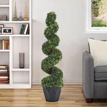 Load image into Gallery viewer, 2 Pack Artificial Topiary Spiral Boxwood Tree Fake Plant Artificial Plants Living and Home
