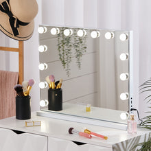 Load image into Gallery viewer, Livingandhome Hollywood LED Vanity Mirror with Bluetooth White