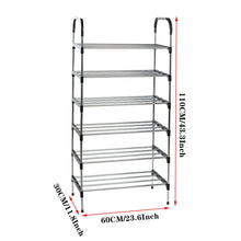 Load image into Gallery viewer, Livingandhome 6 Tiers Shoe Rack Organizer Stackable Space Saving Shoe Shelf
