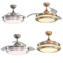 Load image into Gallery viewer, 42inch Retractable Ceiling Fan Light Lamp W/Remote Control Ceiling Light Living and Home
