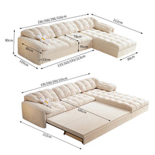 Load image into Gallery viewer, Cottonfy Cloud Elephant Ears Folding Corner Sofa Bed with Storage Cottonfy UK