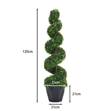 Load image into Gallery viewer, 2 Pack Artificial Topiary Spiral Boxwood Tree Fake Plant Artificial Plants Living and Home