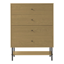 Load image into Gallery viewer, 4-Tier Wooden Storage Cabinet with Bottom Shelf Living and Home