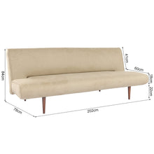 Load image into Gallery viewer, 3 Seater Upholstered Sofa Bed Couch with Wood Legs Living and Home