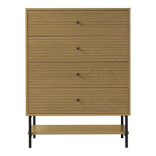 Load image into Gallery viewer, 4-Tier Bedroom Chest Storage Cabinet with Bottom Shelf Living and Home