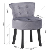 Load image into Gallery viewer, Velvet Vanity Stool with Thick Cushion Living and Home