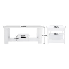 Load image into Gallery viewer, Wooden End Table Coffee Table with 1 Drawer Storage Unit End Tables Living and Home