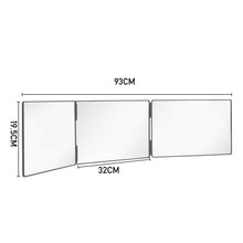 Load image into Gallery viewer, Foldable Tri-Fold Mirror with Extendable Adjustable Hanging Design for Makeup Living and Home