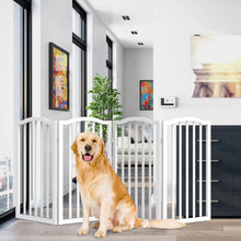 Load image into Gallery viewer, 82cm H Foldable Freestanding Pet Gate 3/4 Panels Safety Fence Pet Gates Living and Home 4 Panels