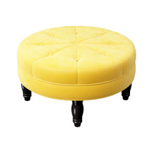 Load image into Gallery viewer, Round Velvet Tufted Buttoned Footstool, ZH0826 Living and Home