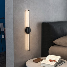 Load image into Gallery viewer, L60cm Minimalistic LED Linear Wall Sconce Black Warm Light
