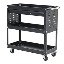 Load image into Gallery viewer, 3 Tier Rolling Tool Cart with Lockable Drawer Tool Storage Cabinets Living and Home