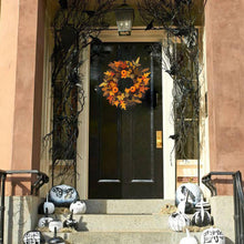 Load image into Gallery viewer, Livingandhome Artificial Autumn Halloween Prelit Wreath Thanksgiving Decorations