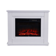 Load image into Gallery viewer, 39 Inch Electric Fireplace Suite White Mantel Surround Electric Log Burner Heater Fireplaces Living and Home