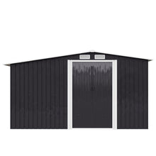 Load image into Gallery viewer, Livingandhome Garden Metal Storage Shed with Log Storage