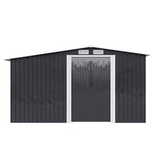 Load image into Gallery viewer, Livingandhome Garden Metal Storage Shed with Log Storage