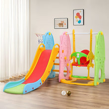 Load image into Gallery viewer, 180cm D Colourful Toddler Swing and Slide Playset Indoor Outdoor Swing & Slide Living and Home