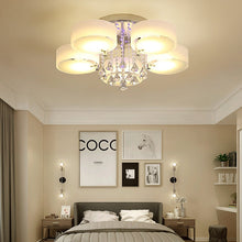 Load image into Gallery viewer, Ceiling Light Semi-Flush Mount , Cylindrical Acrylic Lampshades, Crystal Drops Ceiling Light Living and Home