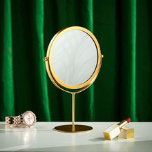 Load image into Gallery viewer, Minimalist Portable Rotating Desktop Mirror Makeup Mirror Living and Home Golden