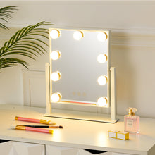 Load image into Gallery viewer, Livingandhome Hollywood Vanity Mirror with 9 LED Bulbs, 3 Colour Lighting Modes