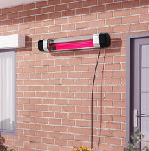 Load image into Gallery viewer, 2kW Adjustable Garden Outdoor Warmer Wall Mounted Patio Heater Pink Light patio heater Living and Home