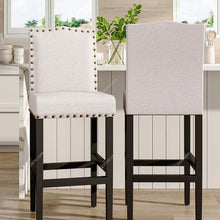 Load image into Gallery viewer, 2pcs Linen Kitchen Counter Bar Stools Living and Home