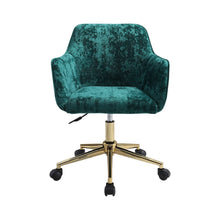 Load image into Gallery viewer, 88cm Height Velvet Upholstered Home Office Swivel Task Chair with Flared Arms Home Office Chairs Living and Home