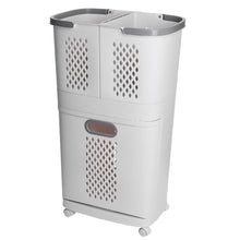 Load image into Gallery viewer, 3 Tier Laundry Baskets Laundry Sorter Rolling Laundry Hamper Laundry Baskets Living and Home
